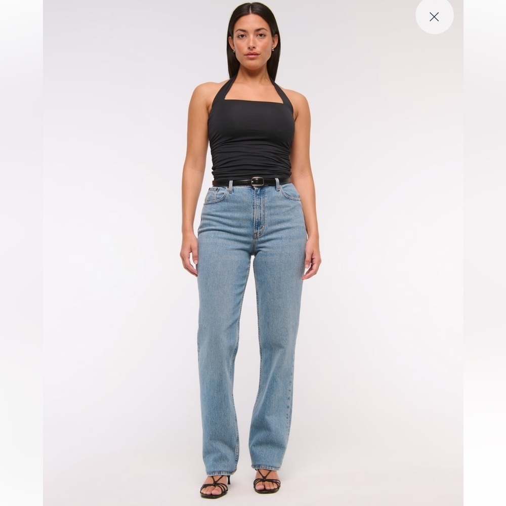 Abercrombie & Fitch Ultra High Rise Blue Jeans women 2 curve love classic retro